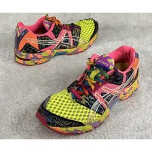 Asics Gel-Noosa Tri 8 Running Shoe Women Sz 7 Yellow PinK T356N Triathlon